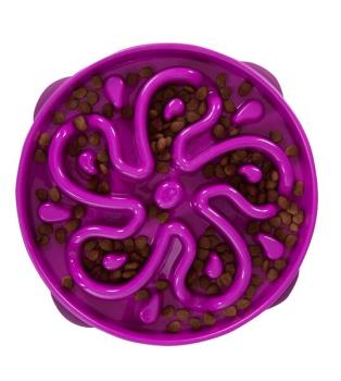 Outward Hound Fun Feeder Slo Bowl Purple Gr. L